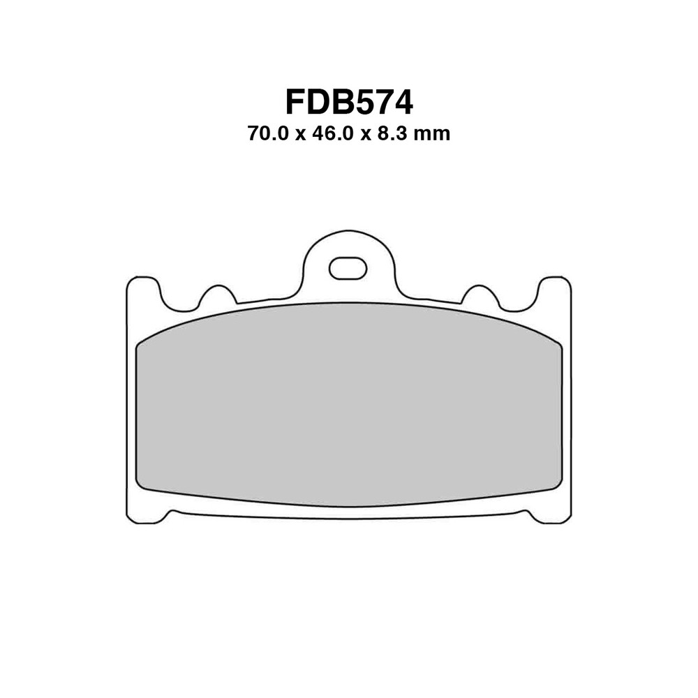 Pastiglie Ferodo FDB574EFP per KAWASAKI ZX-6R Ninja 600 94-97 e altri modelli Mescola Organica Moto Ferodo