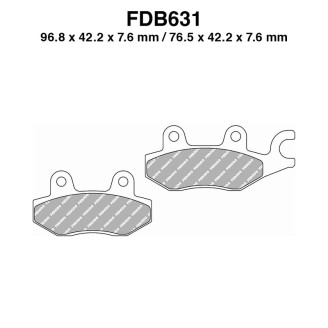 Ferodo Brake Pads FDB631EFP for BENELLI Caffe Nero 250 08-11 and other models Mescola Organica Moto Ferodo