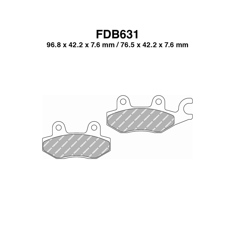 Pastiglie Ferodo FDB631EFP per BENELLI Caffe Nero 250 08-11 e altri modelli Mescola Organica Moto Ferodo