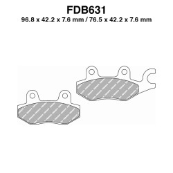 Pastiglie Ferodo FDB631EFP per BENELLI Caffe Nero 250 08-11 e altri modelli Mescola Organica Moto Ferodo