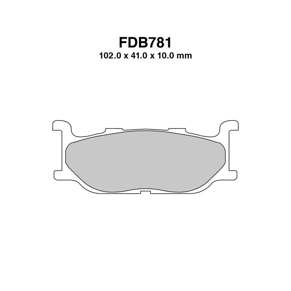 Pastiglie Ferodo FDB781EFP per YAMAHA YP Majesty 400 04-08 e altri modelli Mescola Organica Moto Ferodo