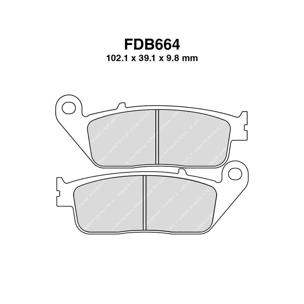 Ferodo Brake Pads FDB664KST for HONDA VFR 750 F Interceptor 88-89 and other models Mescola Sinter Moto Ferodo