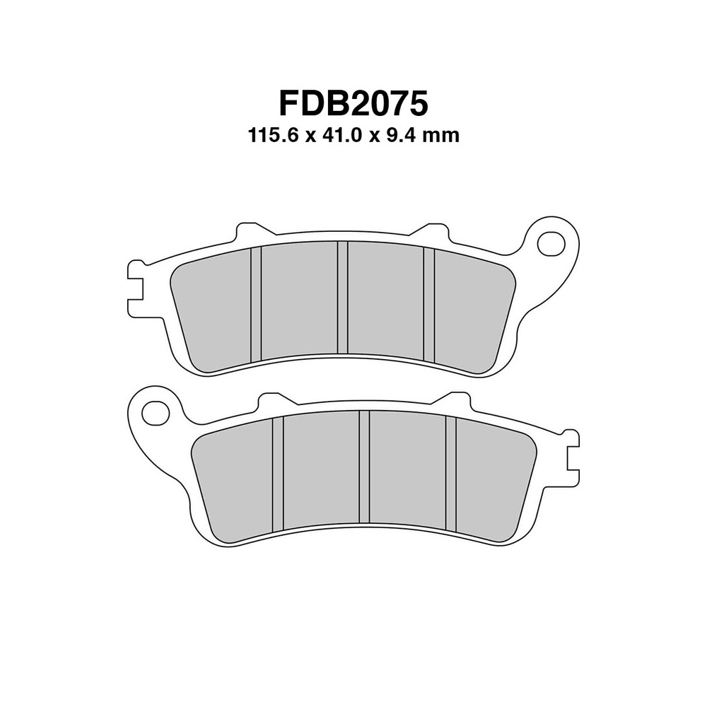 Ferodo Brake Pads FDB2075KST for HONDA Pantheon 125150 00-06 and other models Mescola Sinter Moto Ferodo