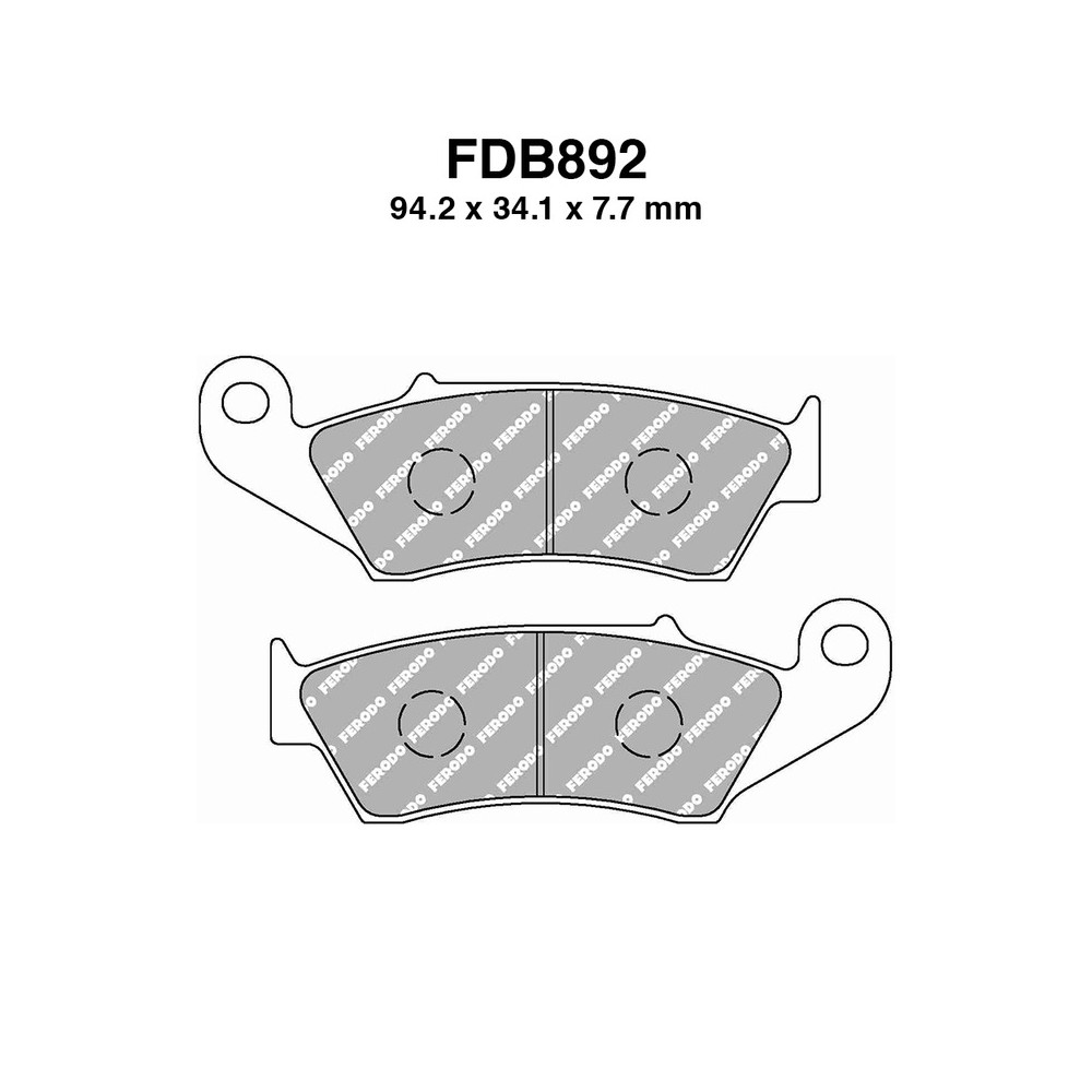 Ferodo Brake Pads FDB892EFP for BETA RR 4T Enduro 450500 12-15 and other models Mescola Organica Moto Ferodo