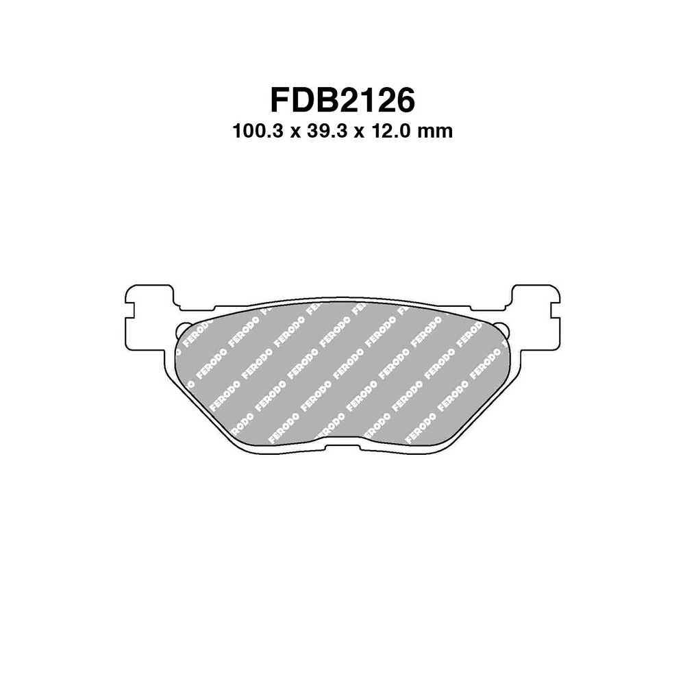 Ferodo Brake Pads FDB2126EFP for YAMAHA T-Max 500 01-03 and other models Mescola Organica Moto Ferodo