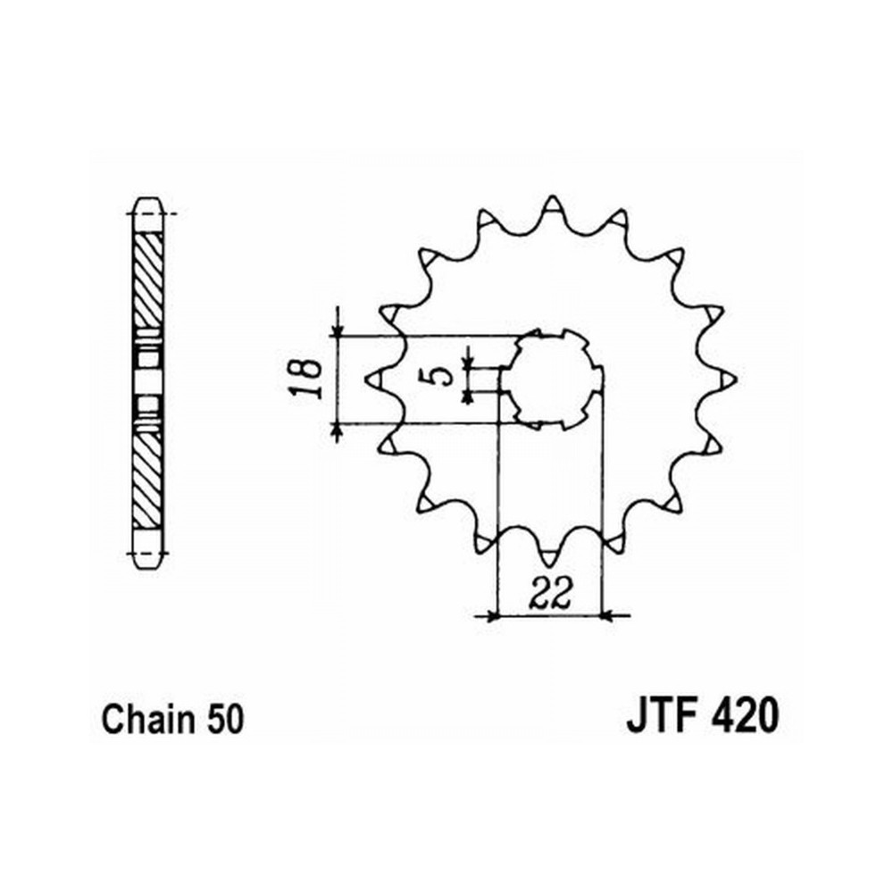 Front Sprocket Jt 420 z15 for SUZUKI GT500 75-78 Pignoni JT