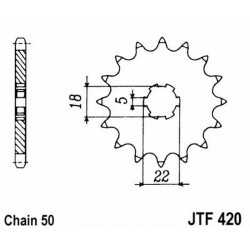 Pignone Jt 420 z15 per SUZUKI GT500 75-78 Pignoni JT