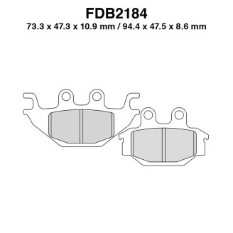 Pastiglie Ferodo FDB2184EFP per KYMCO MXU 300400500550 05-13 e altri modelli Mescola Organica Moto Ferodo