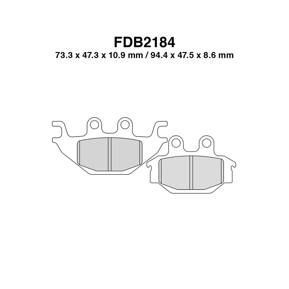 Pastiglie Ferodo FDB2184EFP per KYMCO MXU 300400500550 05-13 e altri modelli Mescola Organica Moto Ferodo