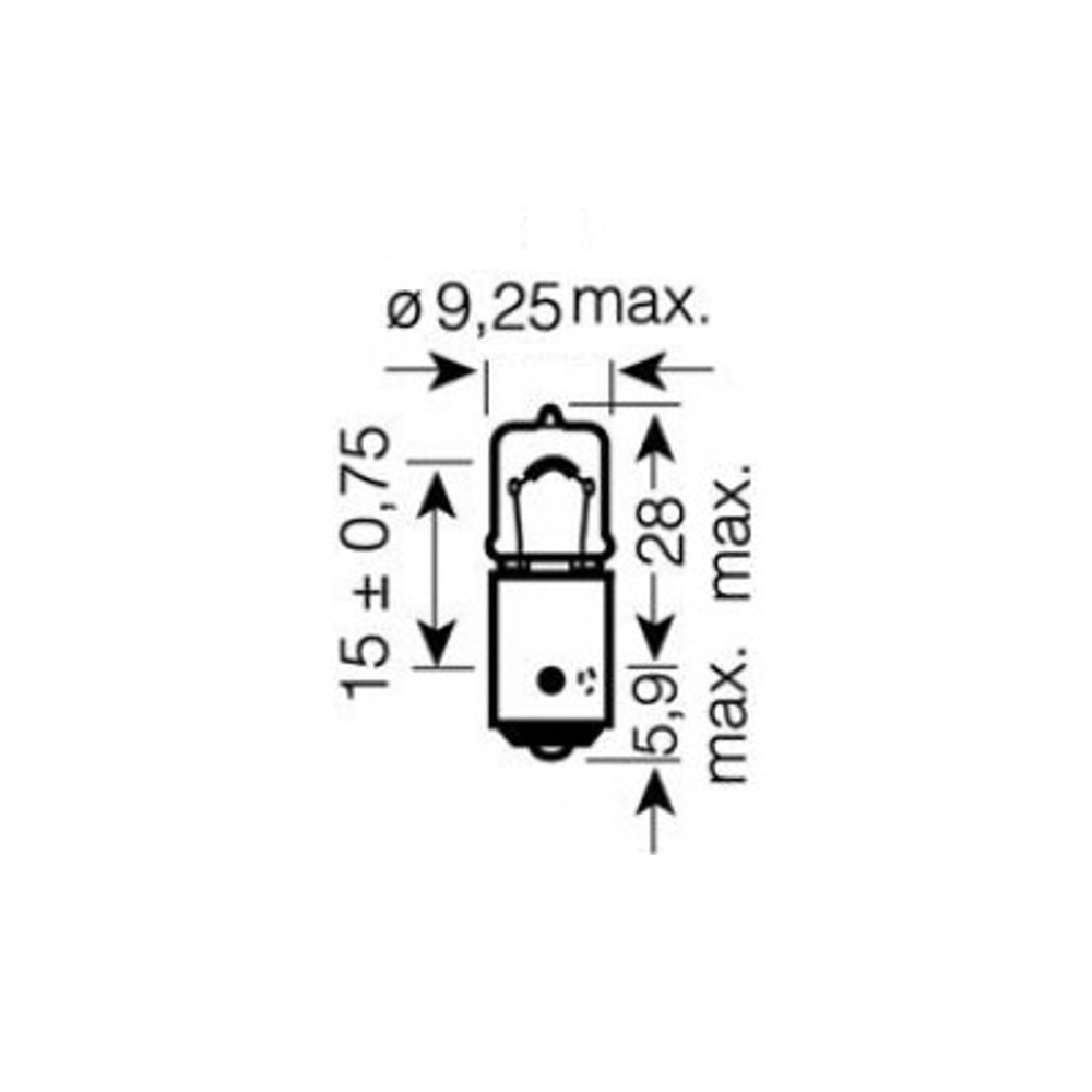 Lampe Osram H6W 12V 6W BAX9S Éclairage et Ampoules OSRAM