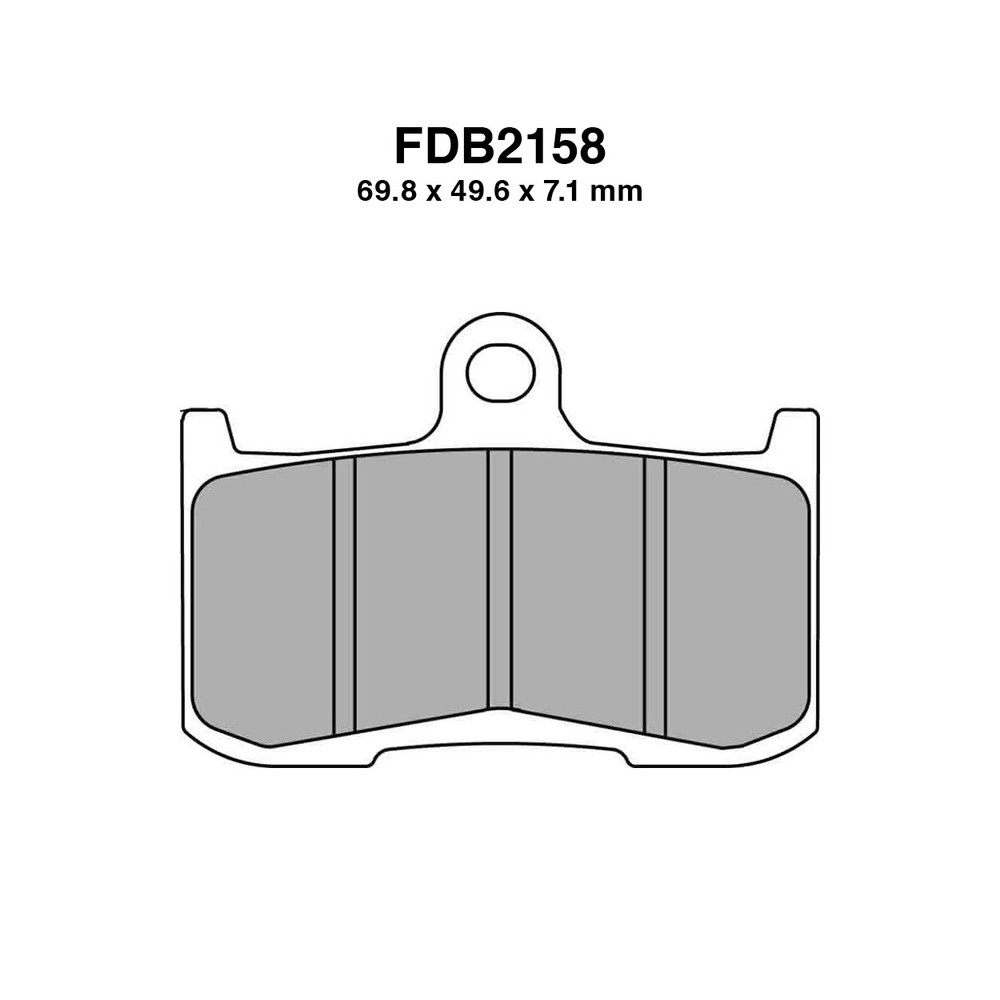 Pastiglie Ferodo FDB2158KST per INDIAN Chief Classic 11 14-16 e altri modelli Mescola Sinter Moto Ferodo