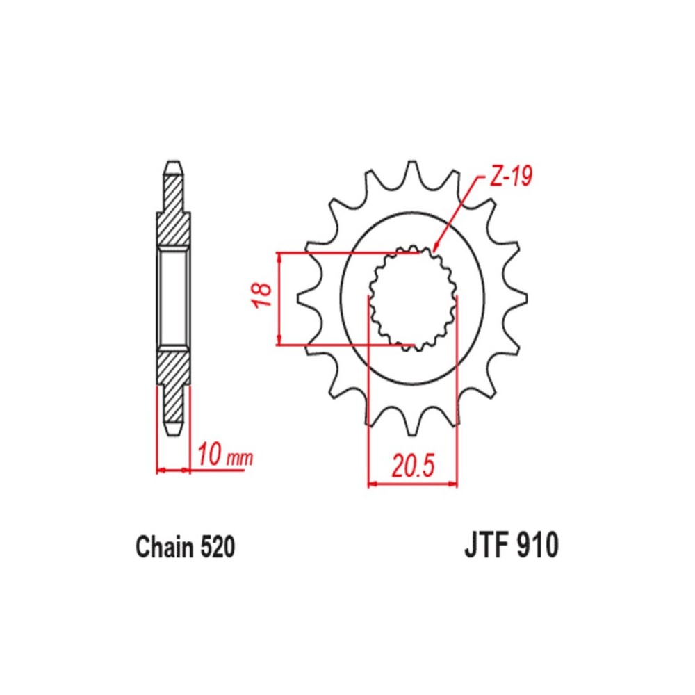Pignone Jt 910 z14 Pignoni JT
