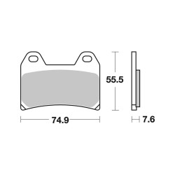 Brake Pads Brembo CC07HO47CC Brakes Brembo