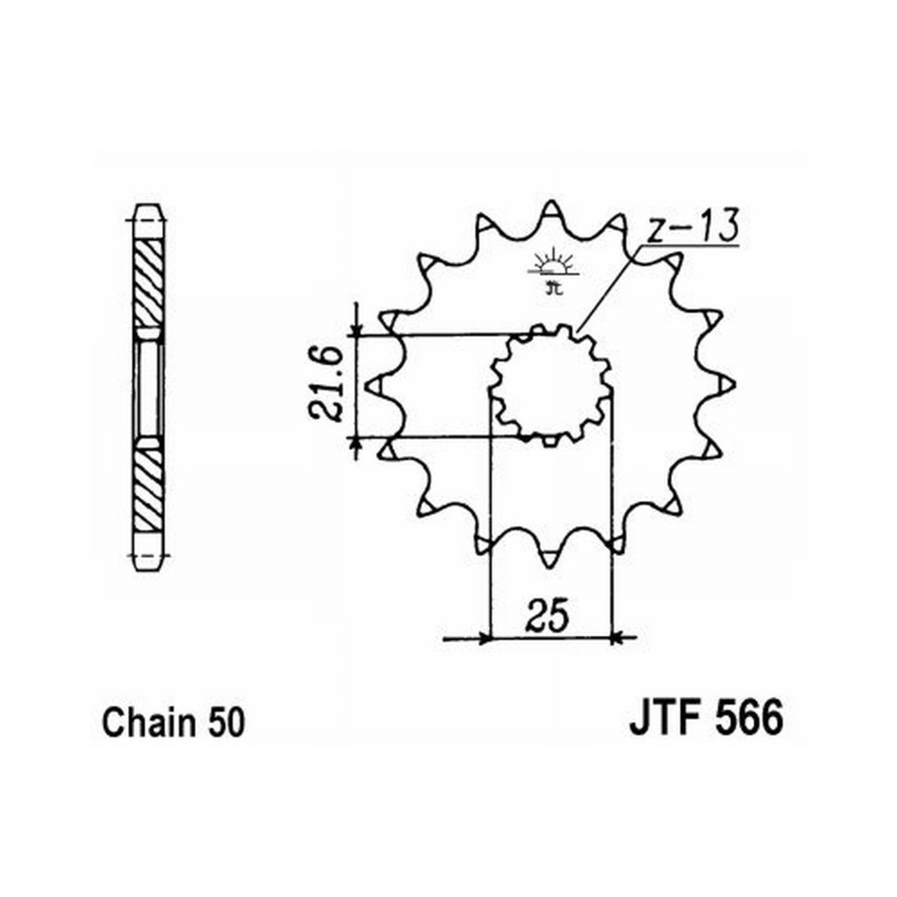 Pignone Jt 566 z15 Rbammortizzato Pignoni JT