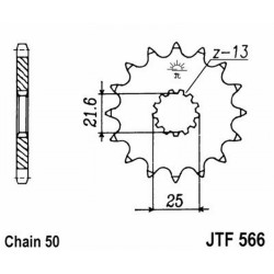 Pignone Jt 566 z15 Rbammortizzato Pignoni JT
