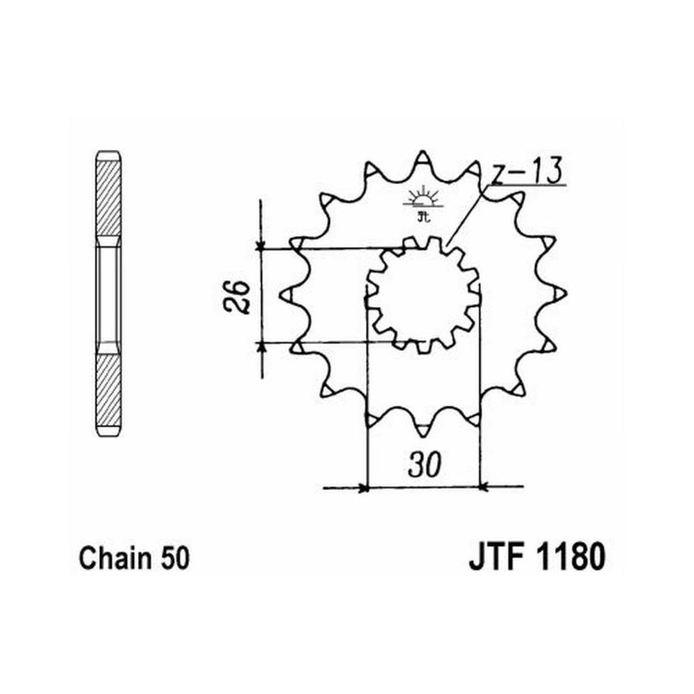 Rubber Cushioned sprockets1180 z19 Rb Pignoni JT