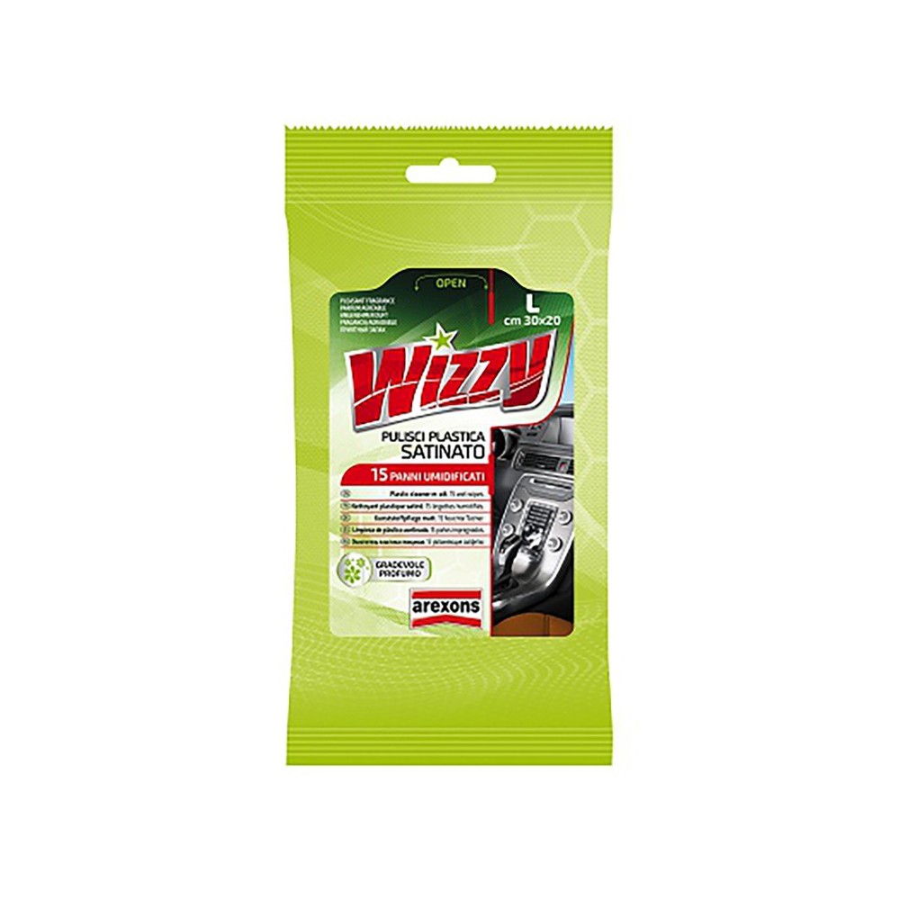 Wizzy Pulisci Plastica Satinato 15 Panni Materiali di Consumo Arexons