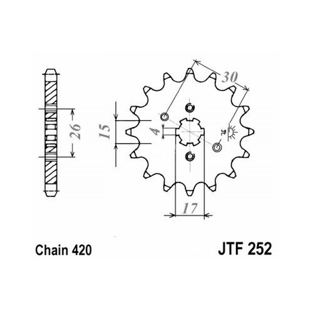 Front Sprocket Jt 252 z17 Pignoni JT
