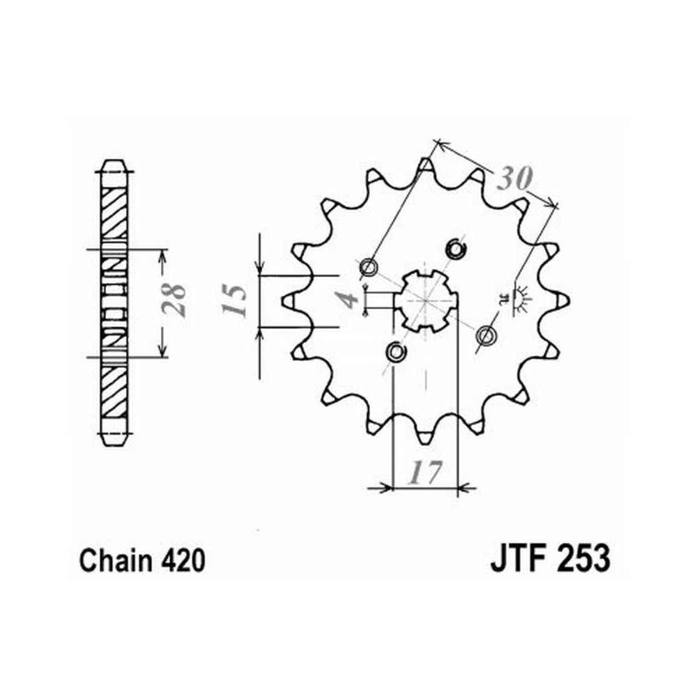 Pignone Jt 253 z14 Pignoni JT