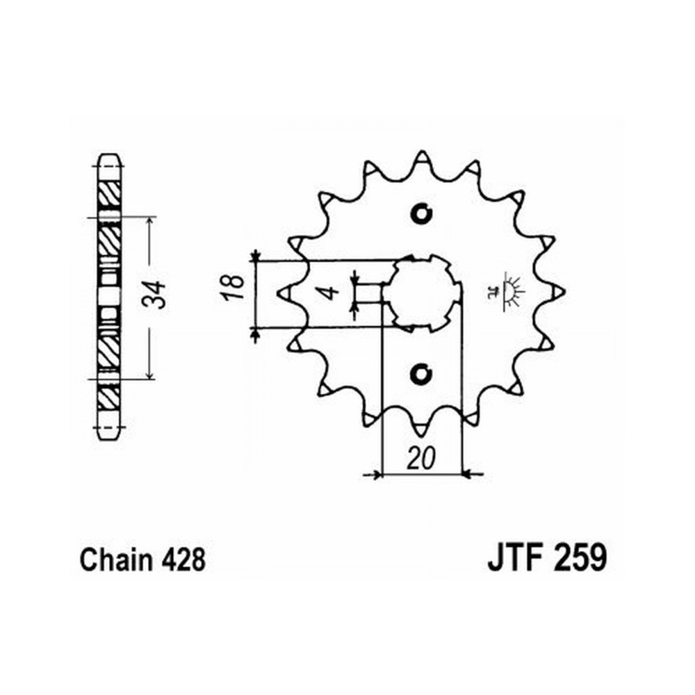 Pignone Jt 259 z17 Pignoni JT