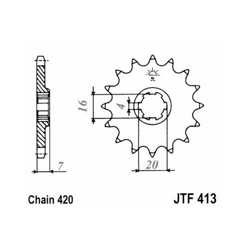 Pignone Jt 413 z12 Pignoni JT