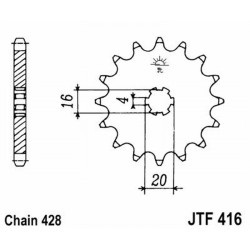 Front Sprocket Jt 416 z15 Pignoni JT