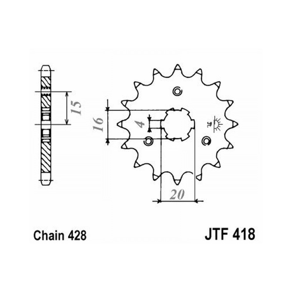 Pignone Jt 418 z14 Pignoni JT