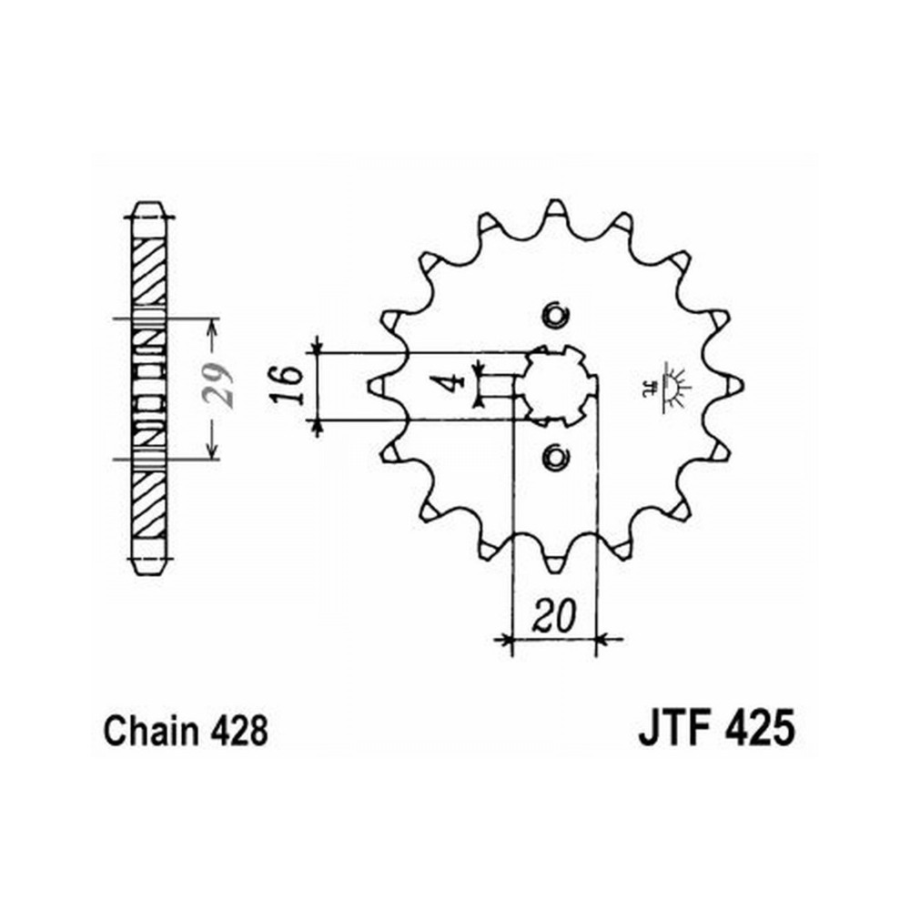 Pignone Jt 425 z16 Pignoni JT