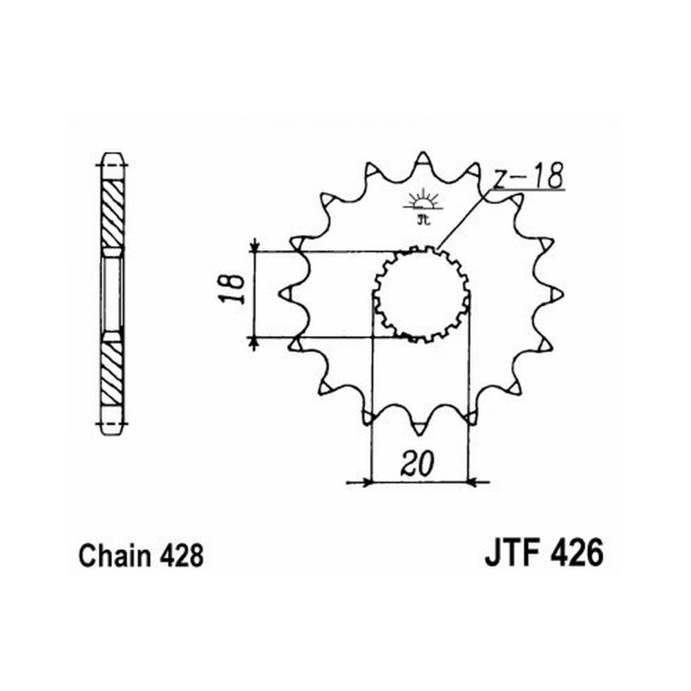 Front Sprocket Jt 426 z16 Pignoni JT