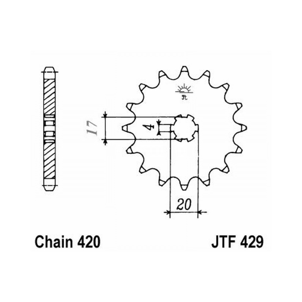 Front Sprocket Jt 429 z12 Pignoni JT