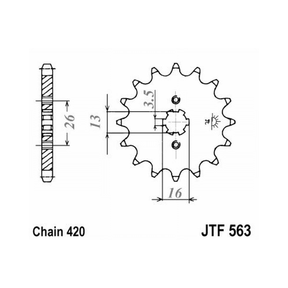 Pignone Jt 563 z13 Pignoni JT