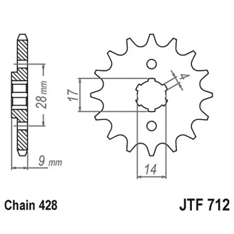 Front Sprocket Jt 712 z13 for APRILIA RS4Tuono 1 25 Pignoni JT
