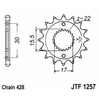 Pignone Jt 1257 z14 Pignoni JT
