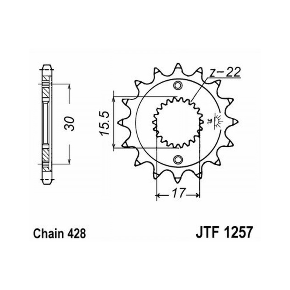 Front Sprocket Jt 1257 z14 Pignoni JT
