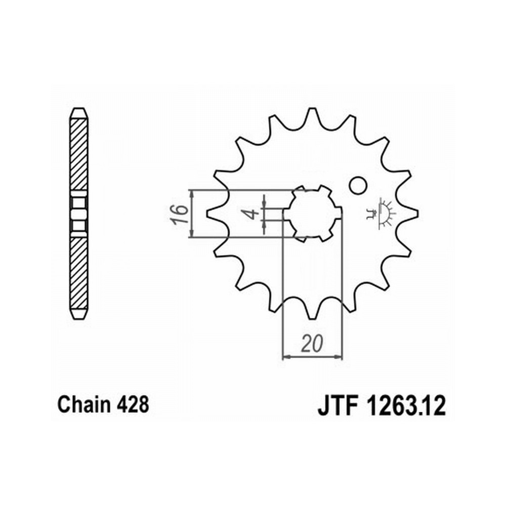 Pignone Jt 1263 z12 Pignoni JT