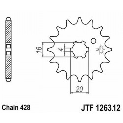 Front Sprocket Jt 1263 z12 Pignoni JT