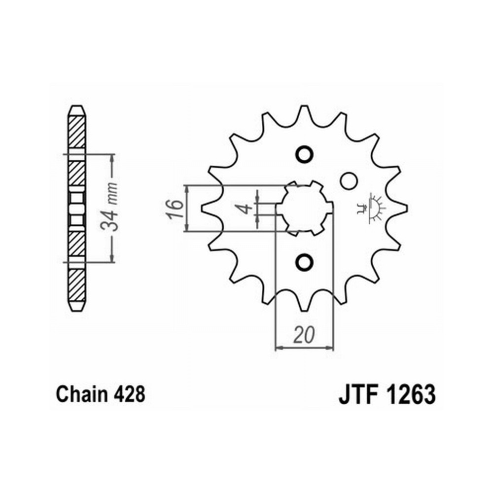 Front Sprocket Jt 1263 z14 for BETA 125 RR 06-09 Pignoni JT