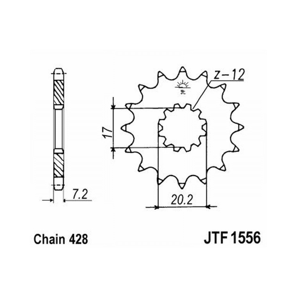 Front Sprocket Jt 1556 z13 Pignoni JT