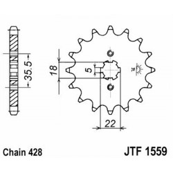 Front Sprocket Jt 1559 z14 Pignoni JT