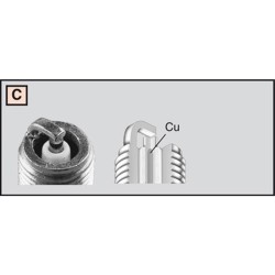 Candela Champion J4C CCH825 per INDIAN ML- nd e altri modelli Candele Champion