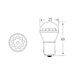 Blister 2 Led Bulb 12V BA15S Fanaleria e Lampade OKYAMI