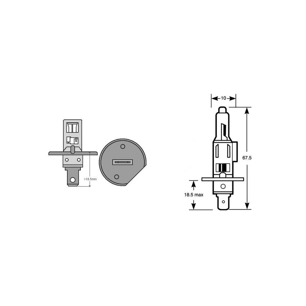 Lampada H1 12V 55W XENONP14,5S Fanaleria e Lampade OKYAMI