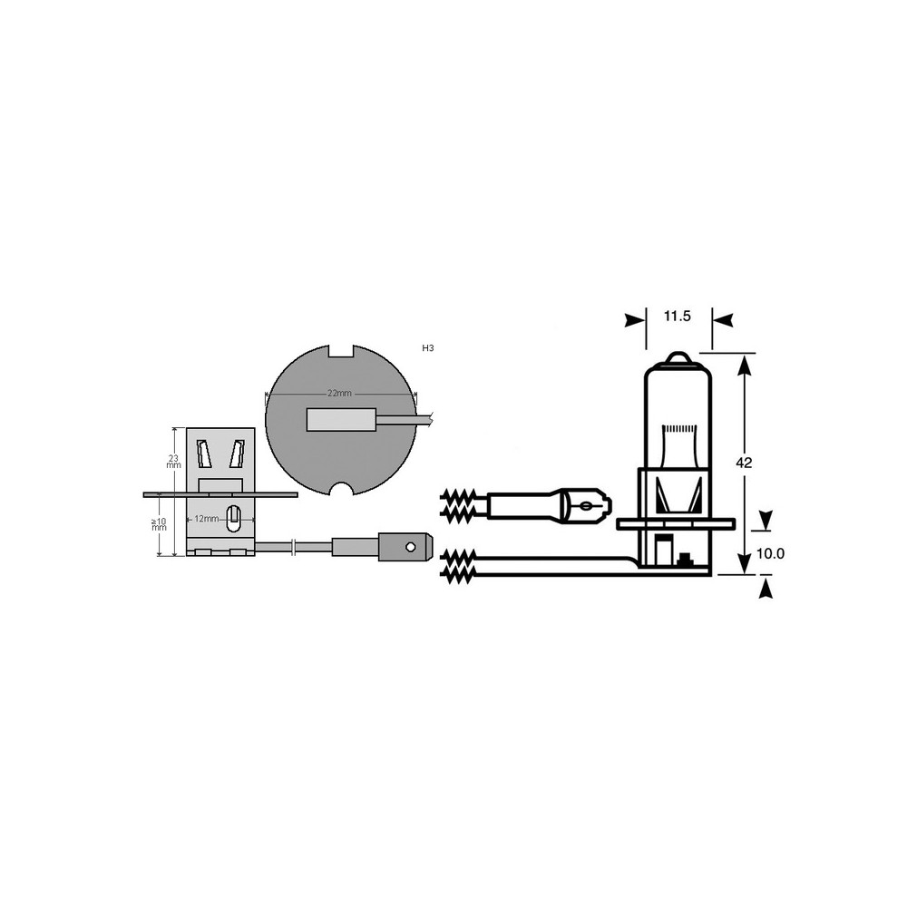 Lampada H3 12V 55W Xenon PK22S Fanaleria e Lampade OKYAMI