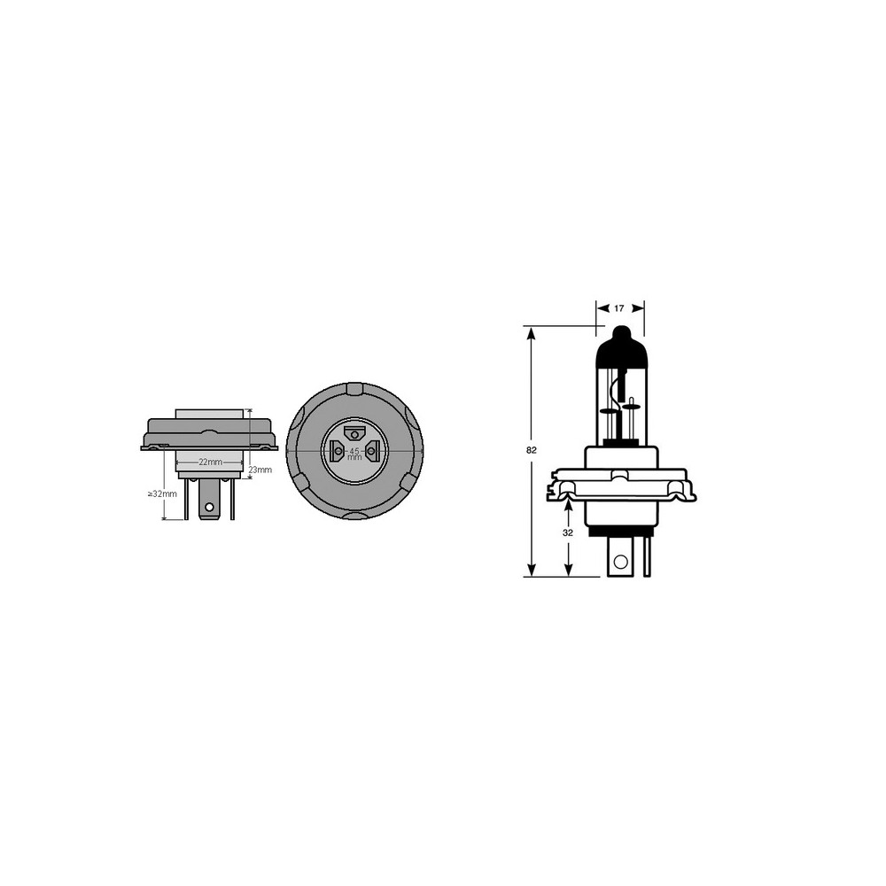 Lampada H5 12V 6055W ALOGENAP45T Fanaleria e Lampade OKYAMI