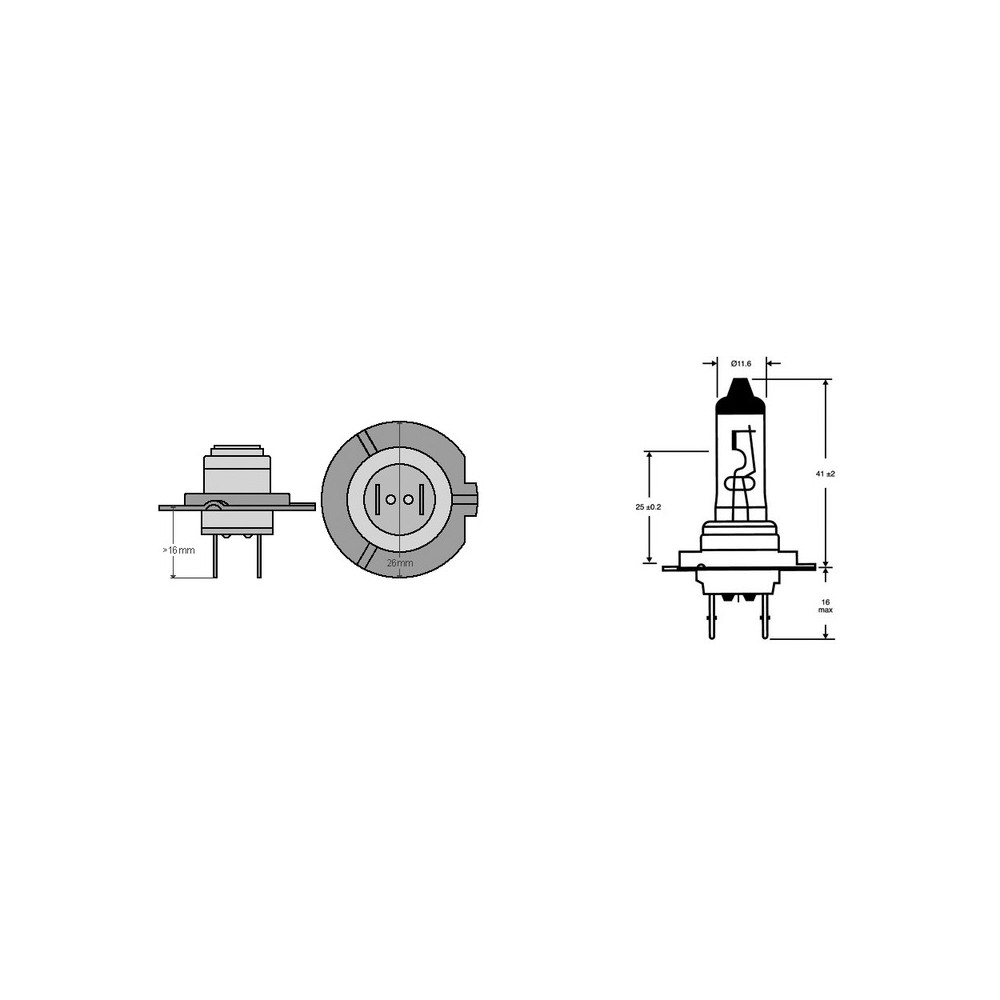 Lampada H7 12V 55W Alog.PX26D Fanaleria e Lampade TOPLIGHT