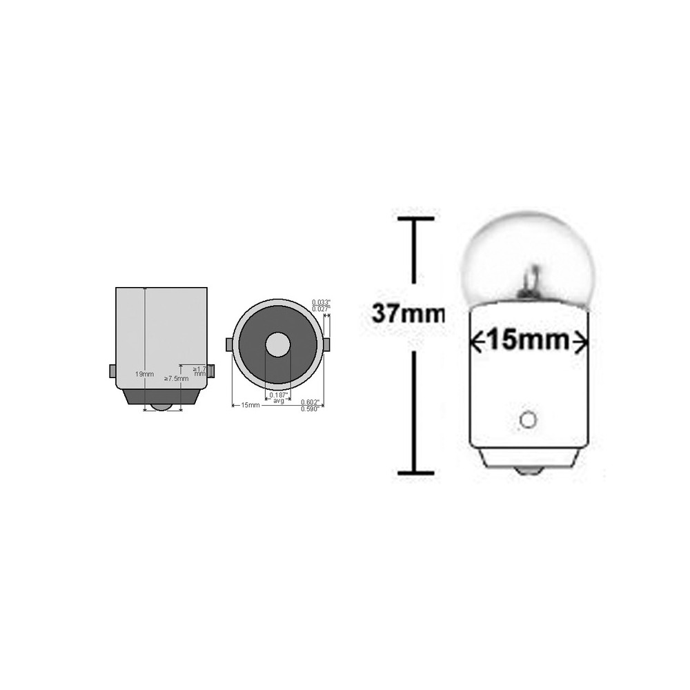Box 10PCS Bulb 12V 21WBA15S Fanaleria e Lampade RIATEC
