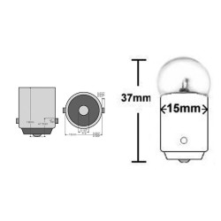 Box 10PCS Bulb 12V 21WBA15S Fanaleria e Lampade RIATEC