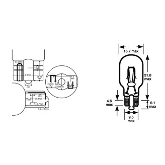 Box 10PCS Bulb Tv.12V 10WT15 Fanaleria e Lampade RIATEC