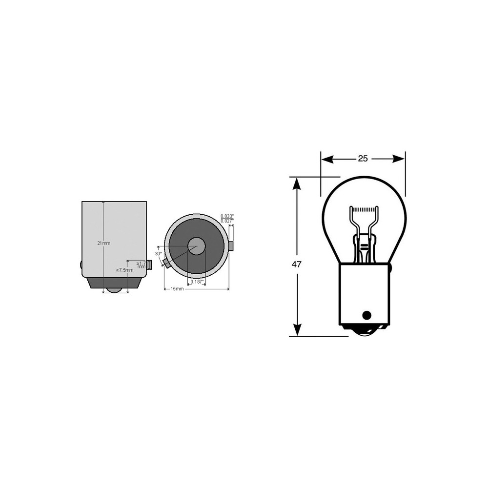 Osram Bulb 12V 21W BAU15SR Fanaleria e Lampade OSRAM