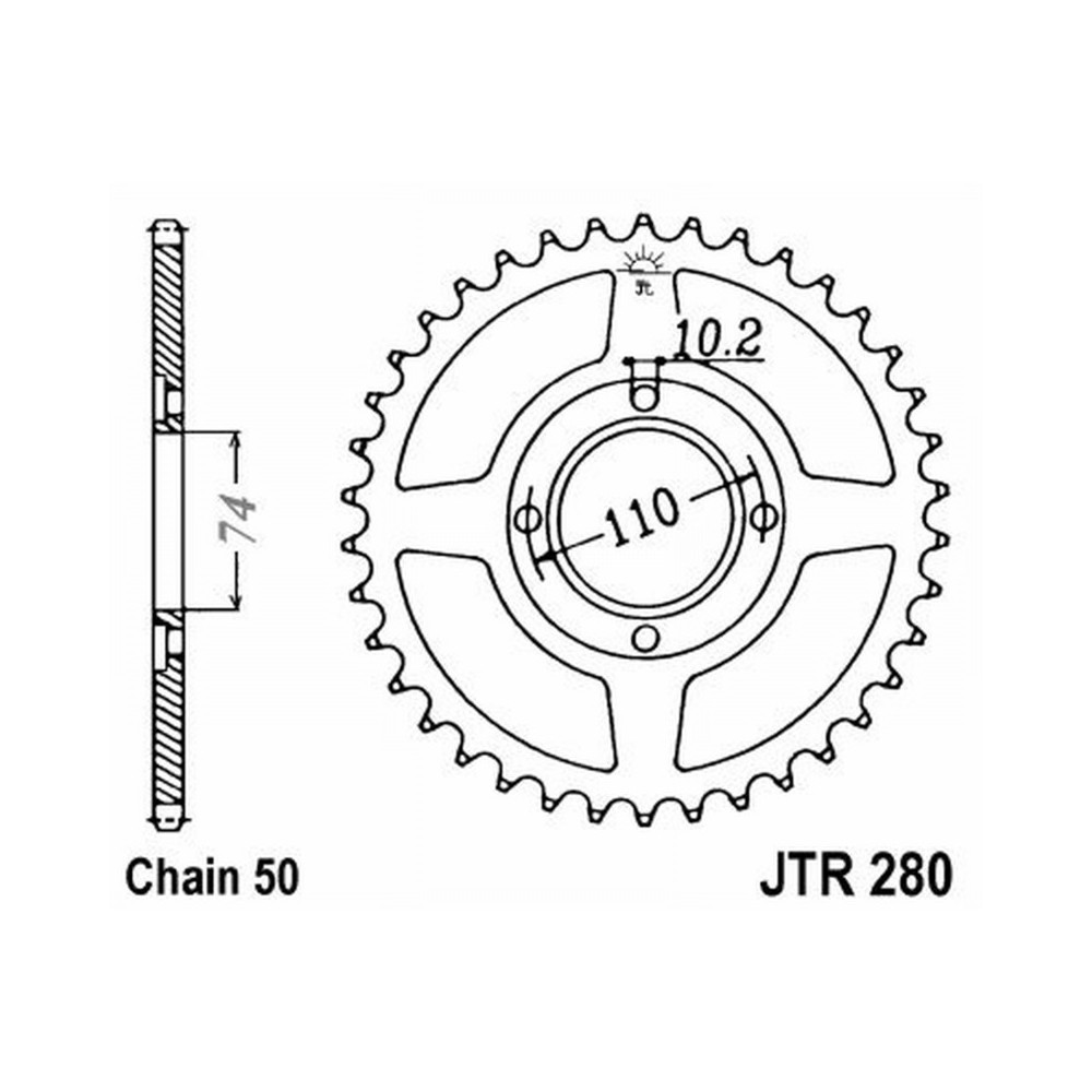 Rear Sprocket Jt 280 z33 Corone JT
